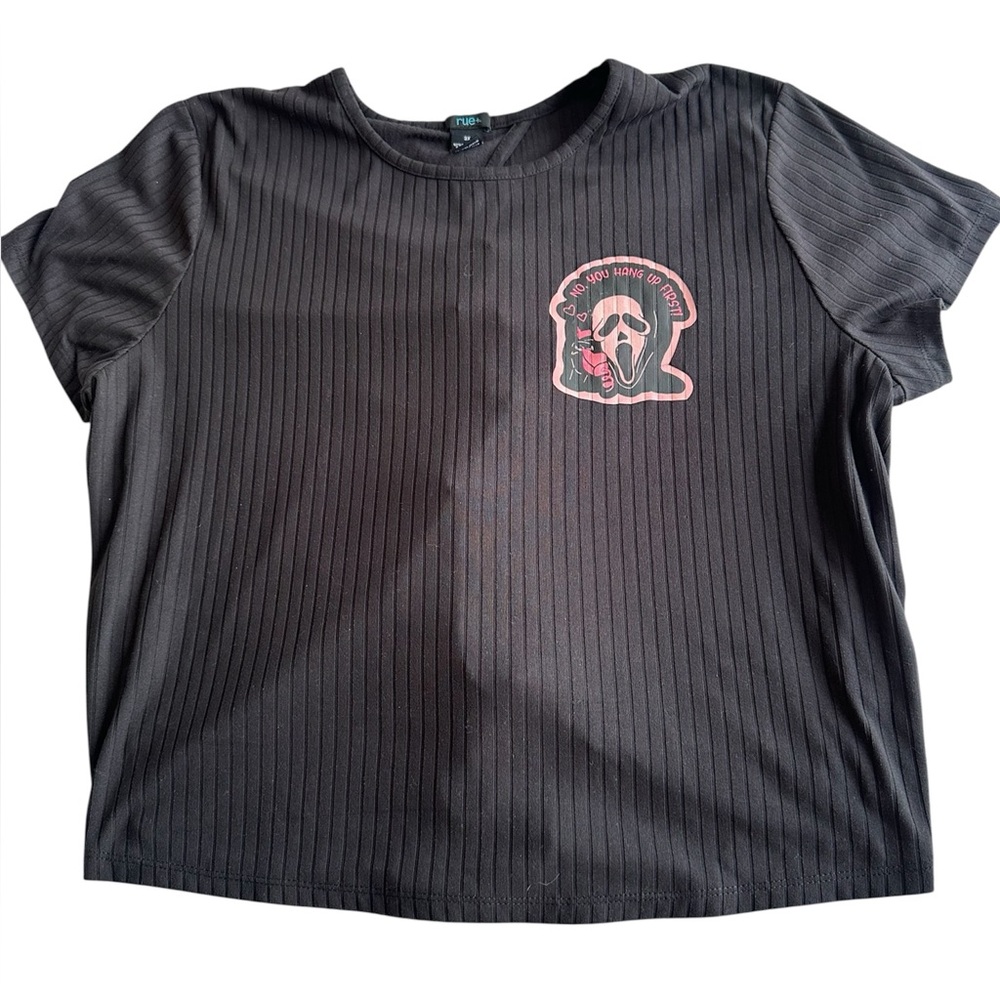 Rue21 Ghostface Women's Cropped Ribbed 3X Lightweight Shirt